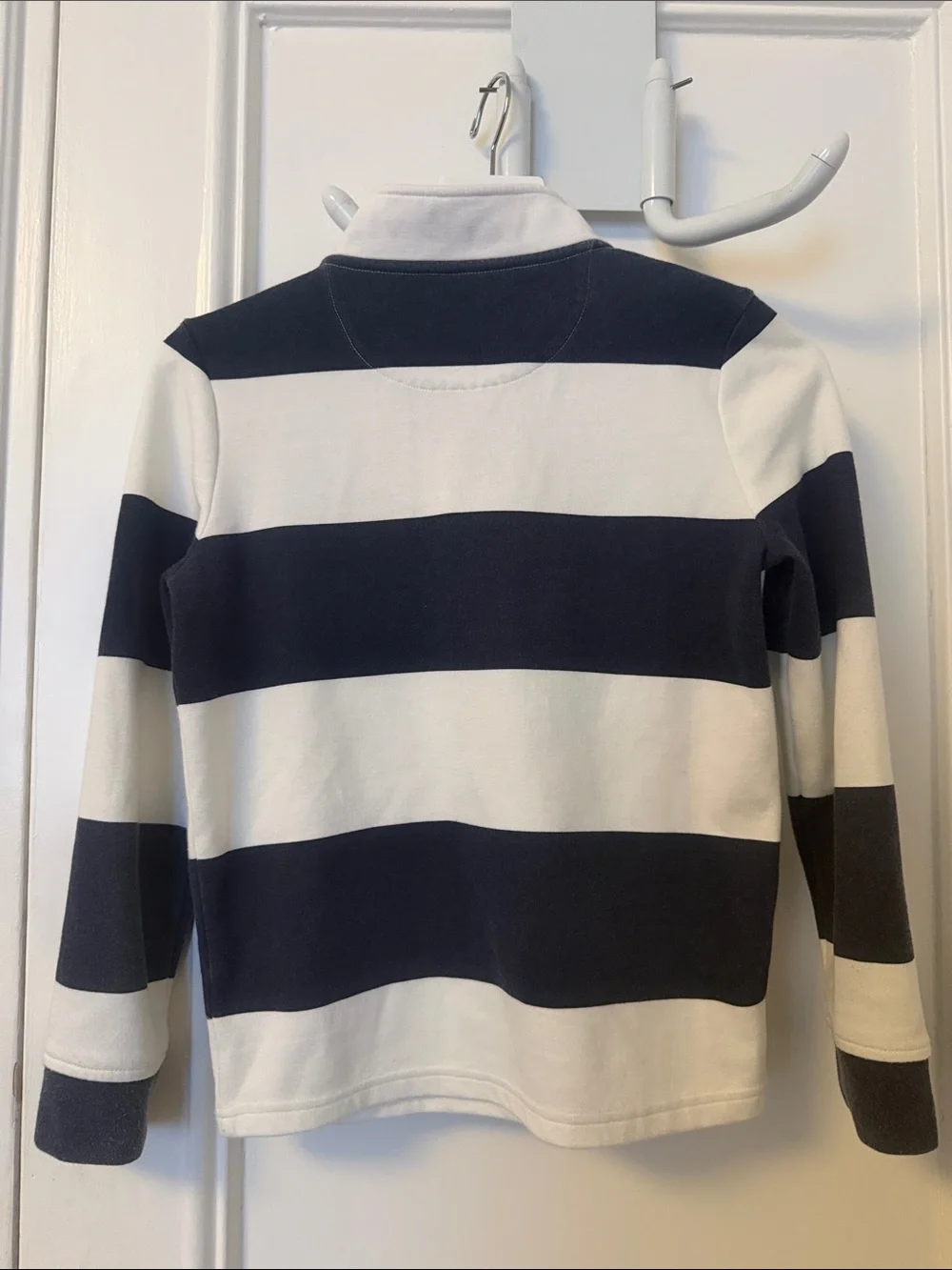 Vineyard Vines Navy and White Striped Half-Zip Pullover